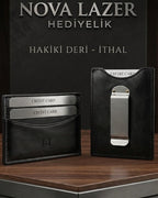İsme Özel Premium İthal Hakiki Deri Kartlık Cüzdan